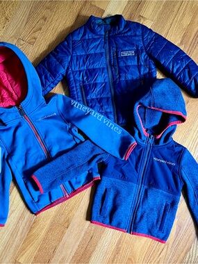 Vineyard Vines 2T boys Blue Hooded Jackets - Soft Fleece, Performance & Puffer